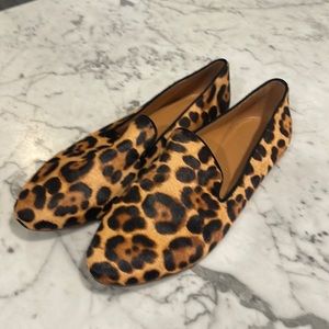 J.Crew leopard calfskin flats 7.5. EUC